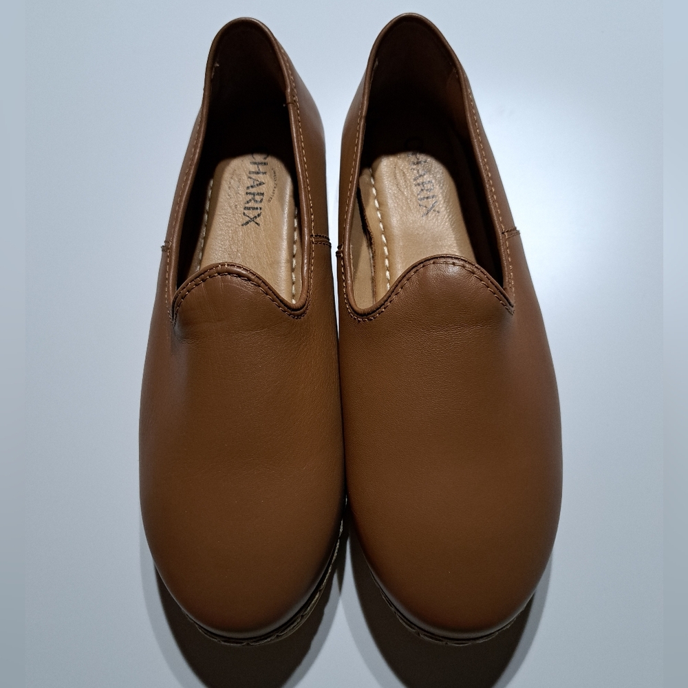 Charix Tan Leather Slip-On Loafers Eu 39